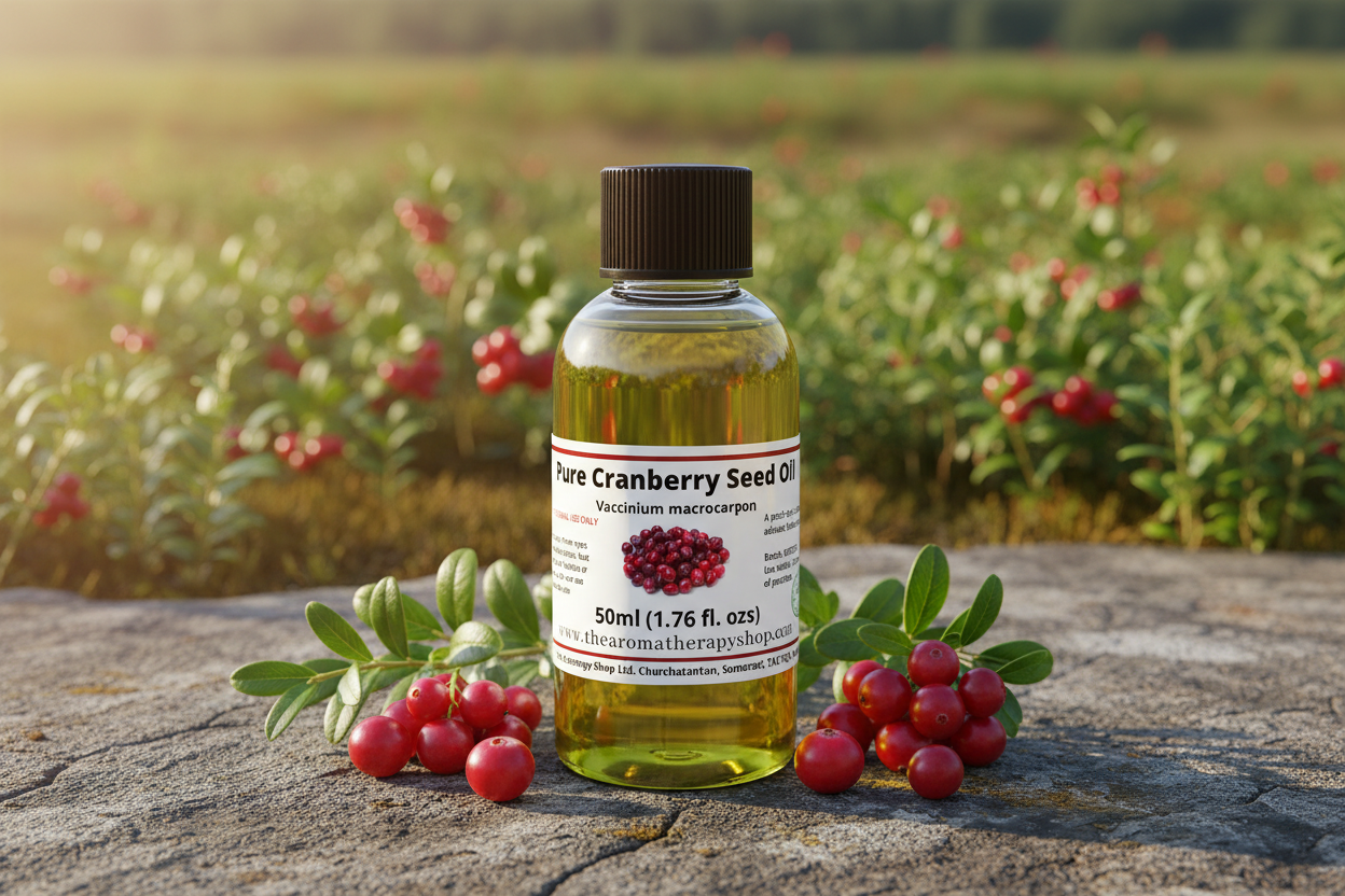 50ml Cranberry Seed Oil on natural surface