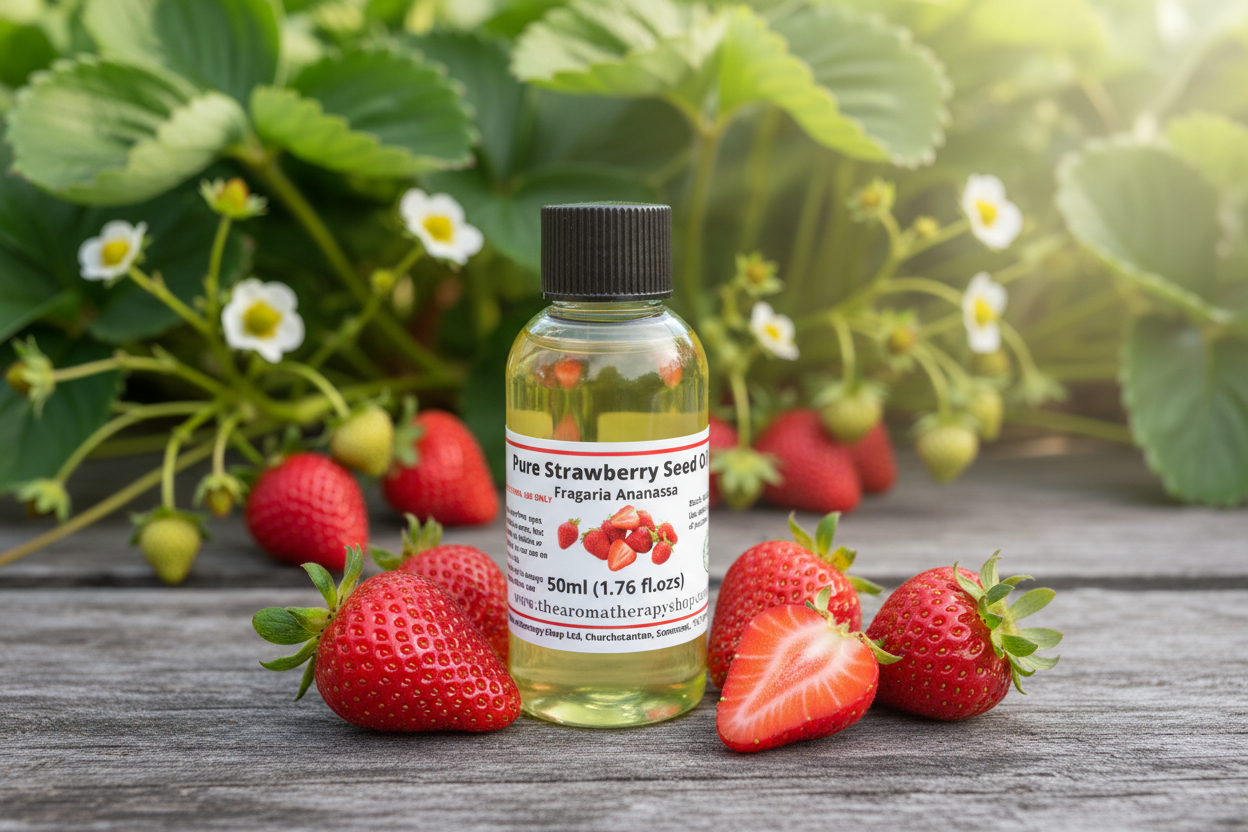 50ml Strawberry Seed Oil on natural surface