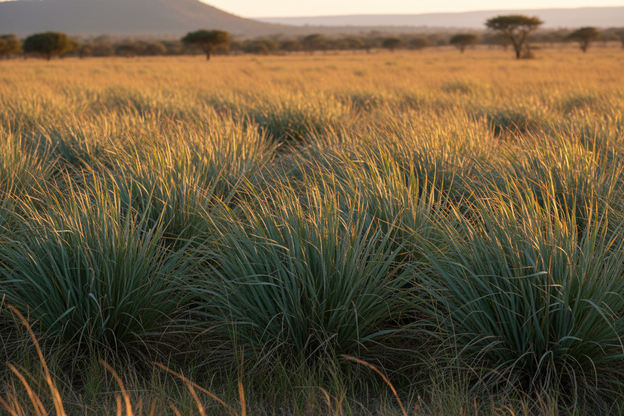 African Bluegrass Cymbopogon validus in Natural Habitat