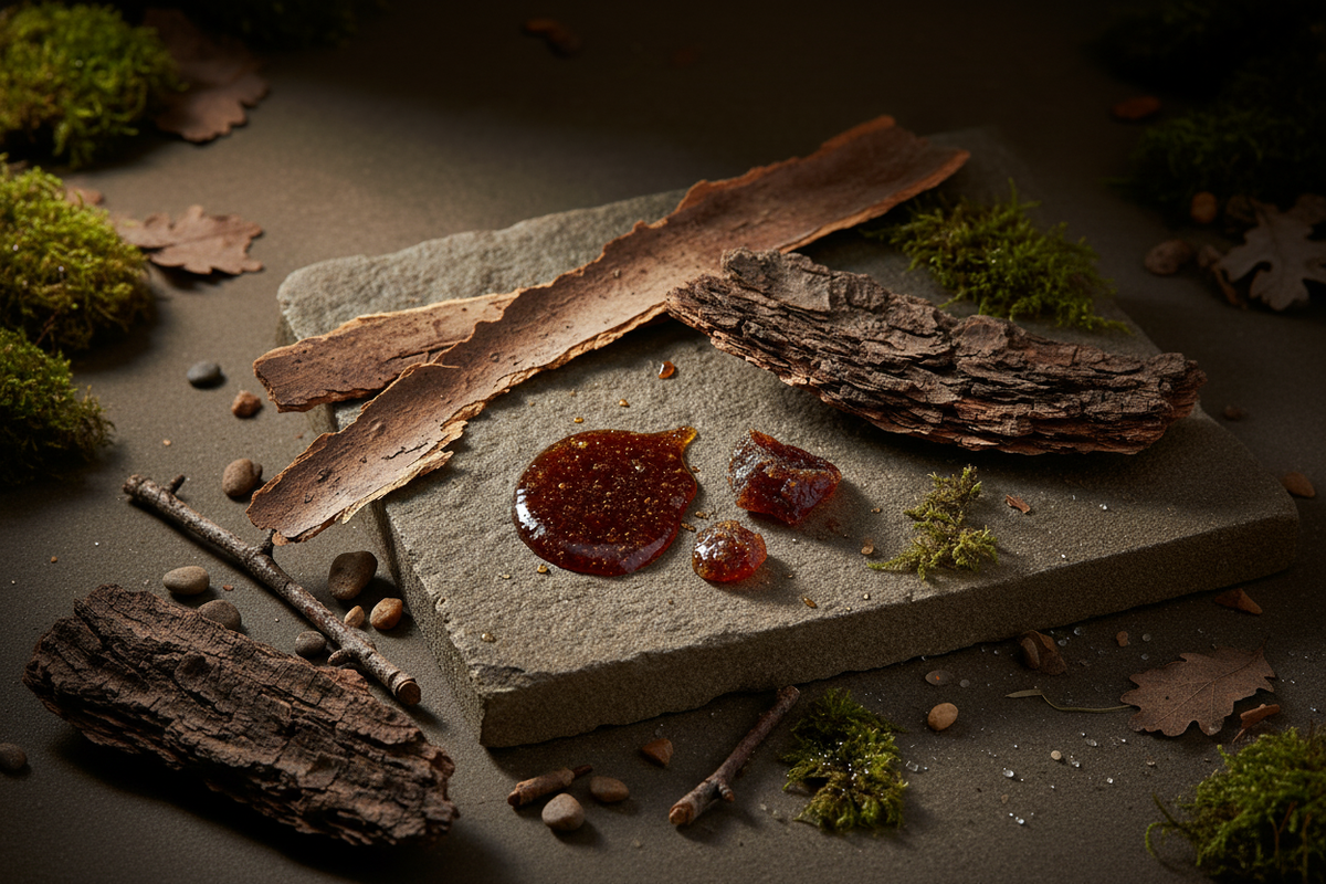Ancient Oak Bark CO₂ Wax showcase in a 3:2 landscape format