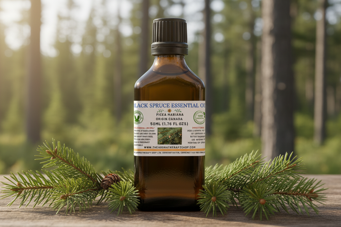 Black Spruce 50ml with Correct Compact Label Size