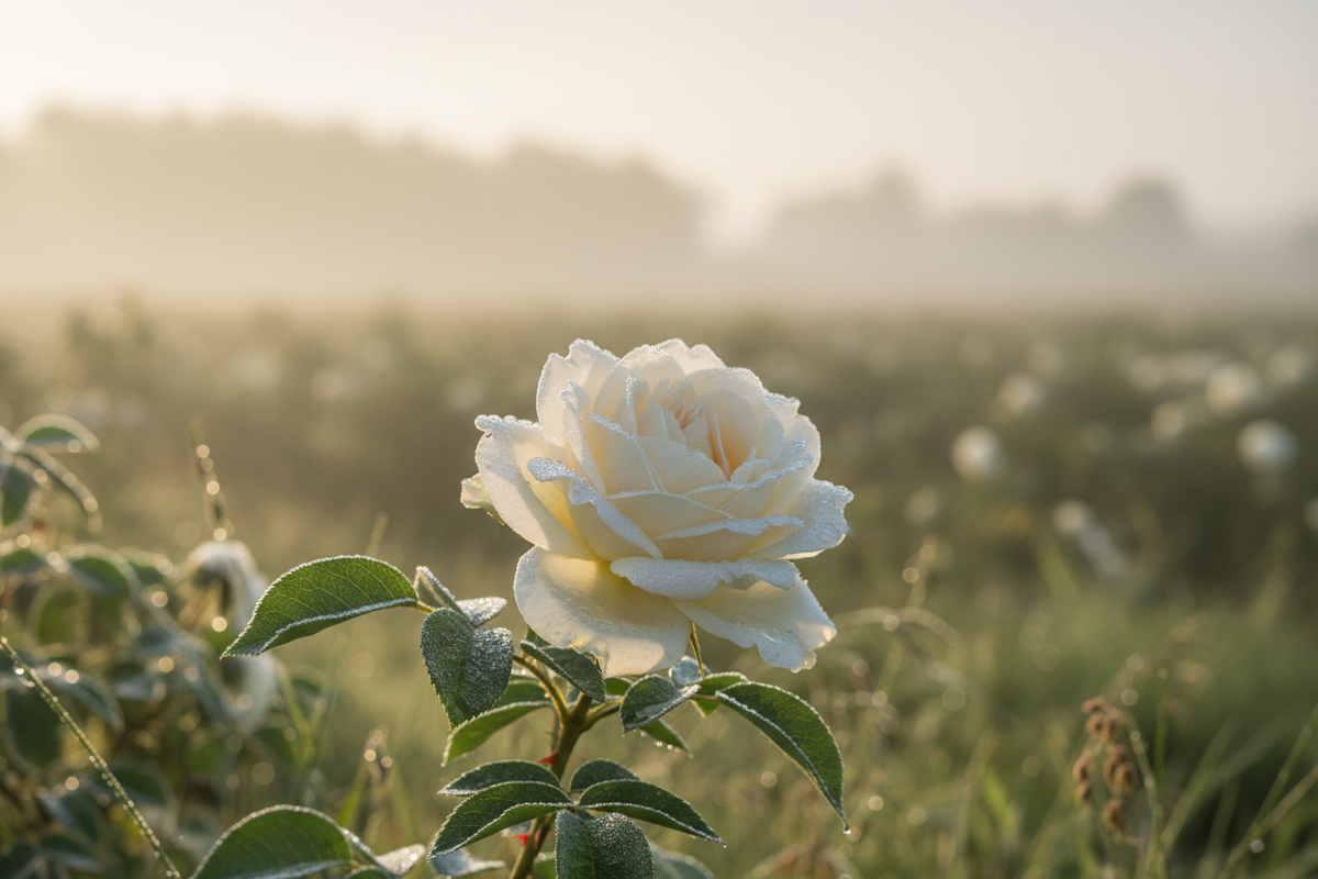Bulgarian White Rose at dawn