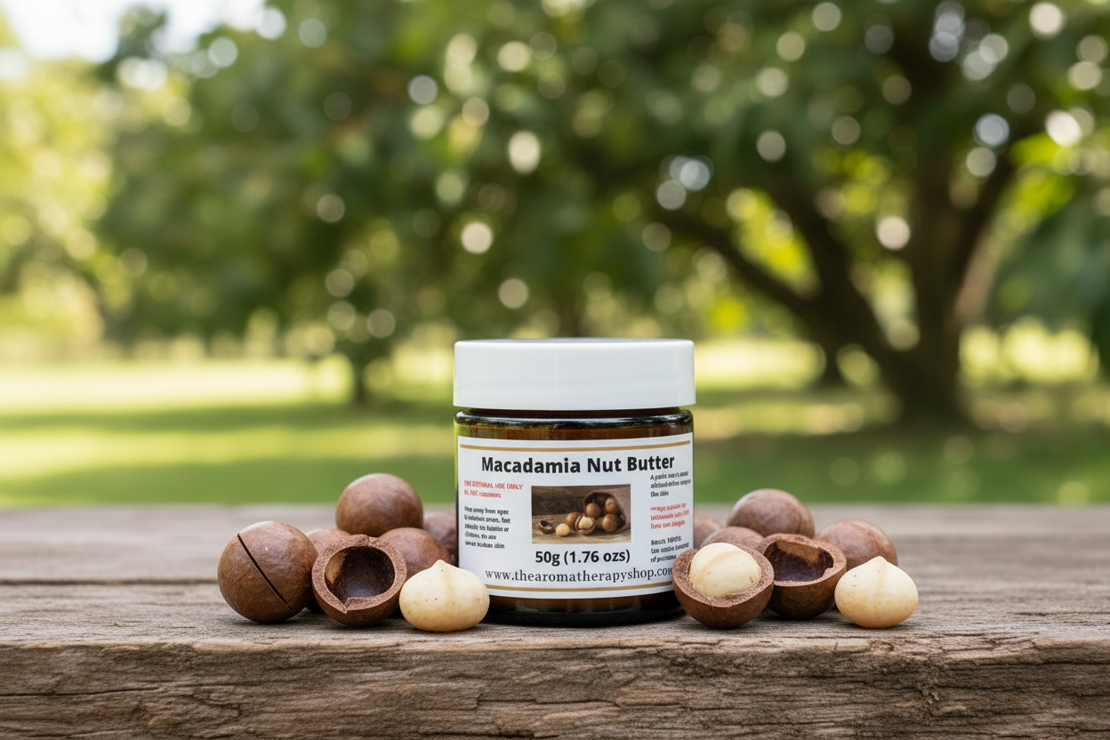 Macadamia Nut Butter 50g jar with updated label