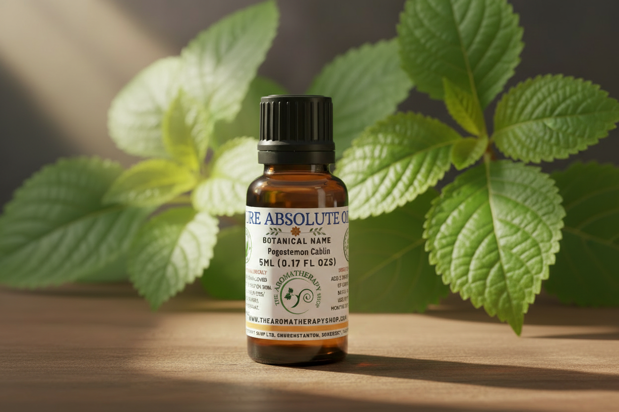 Premium Indonesian Patchouli Absolute 5ml with accurate patchouli leaves
