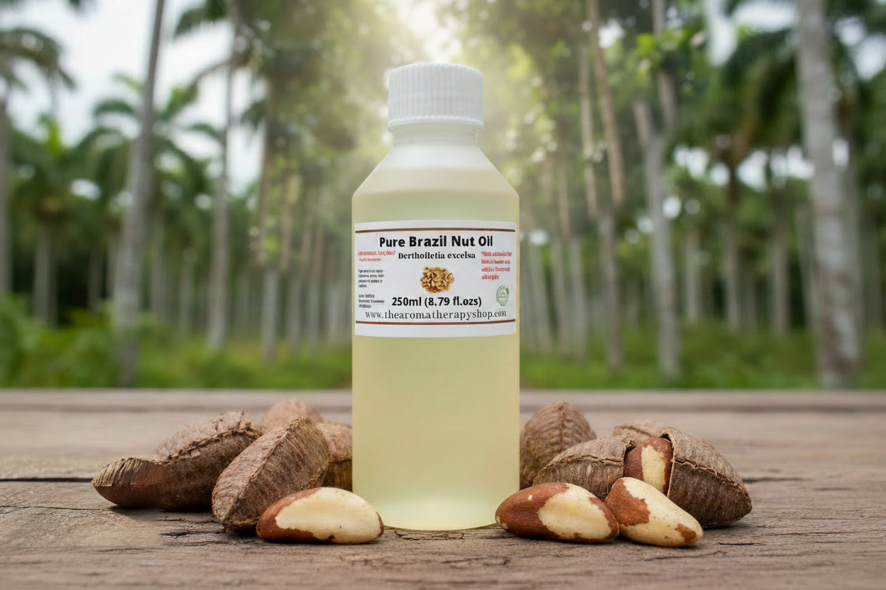 Pure Brazil Nut Oil 250ml with matching 50ml oil color