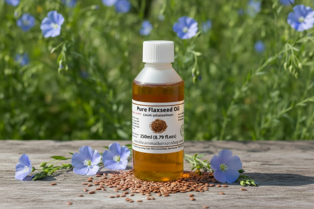 Pure Flaxseed Oil 250ml with correct frosted bottle