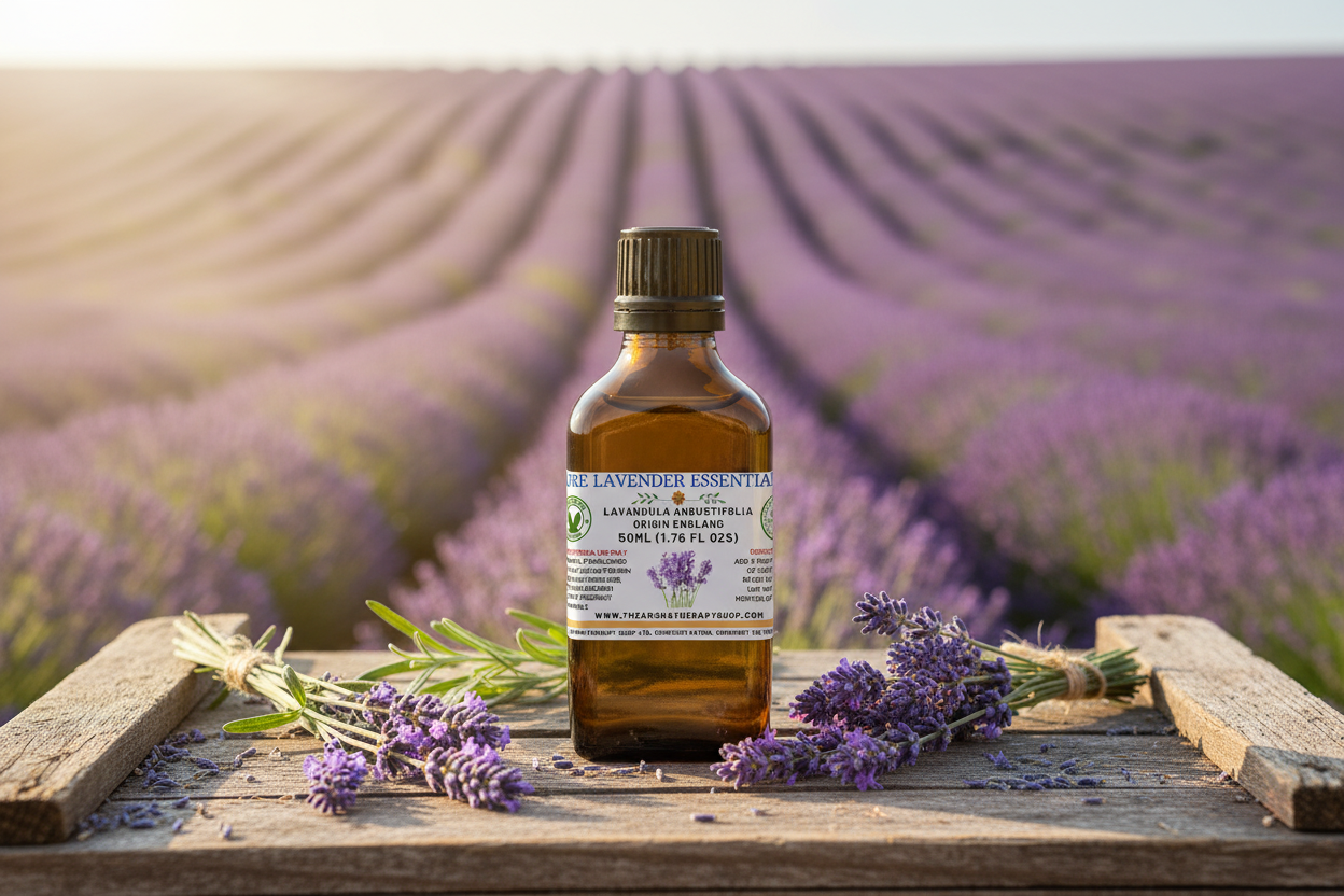 Pure Lavender Essential Oil 50ml outdoor showcase
