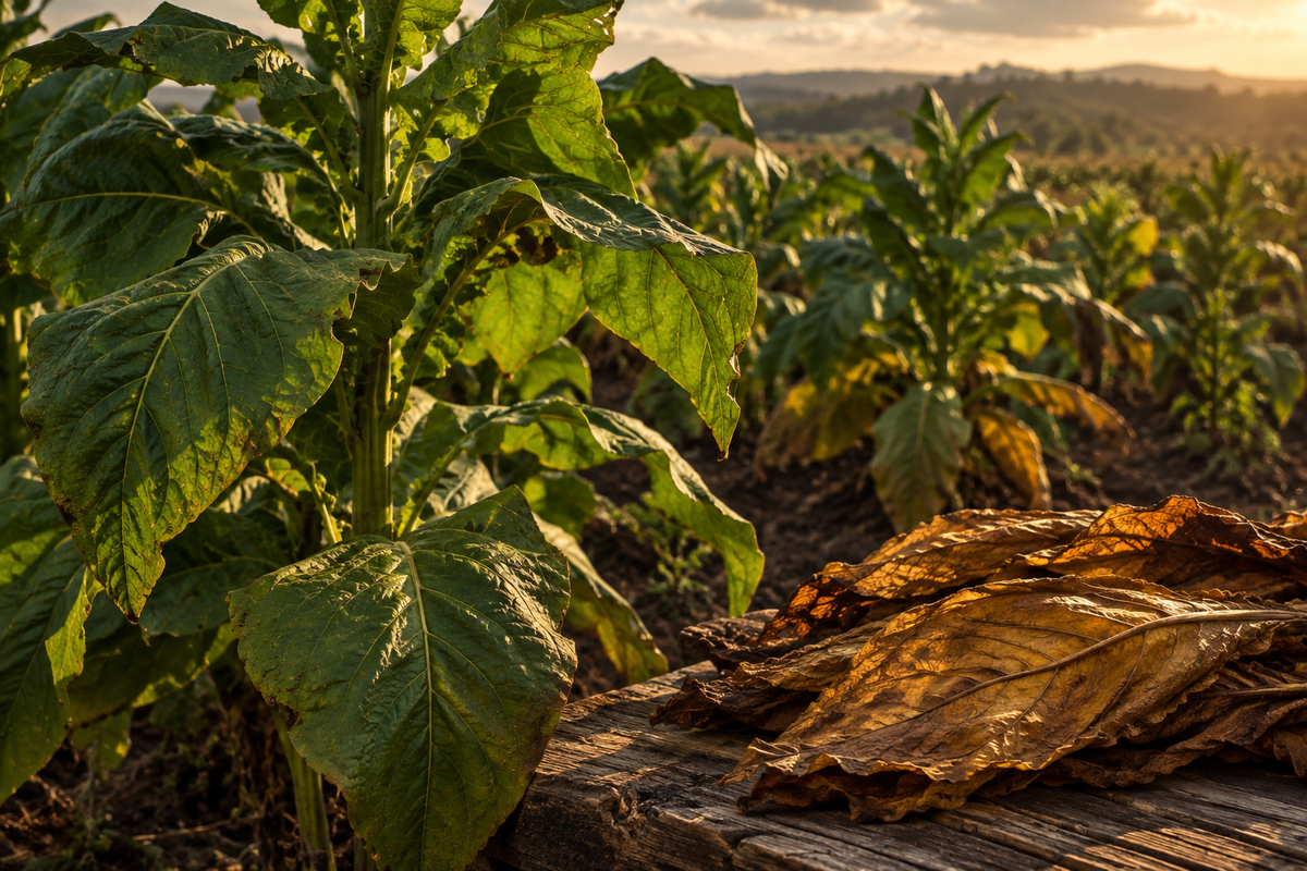 Smoked Tobacco Leaf botanical showcase