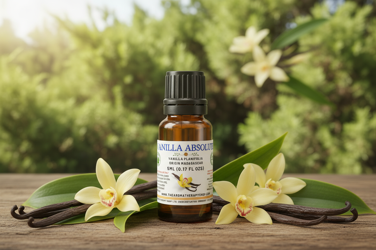 Vanilla Absolute 5ml Essential Oil Product Photography