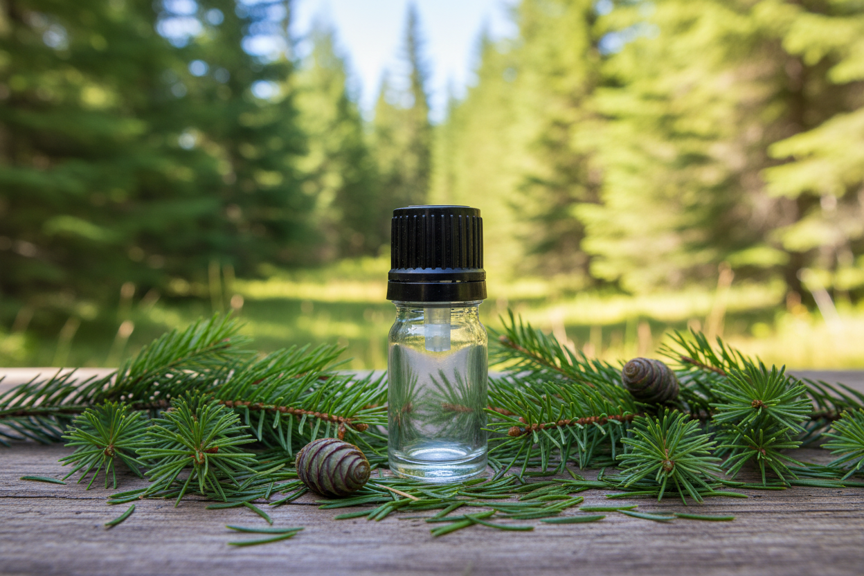 Abies Balsamea Needles Dominant Minimal Cones 1ml Bottle Showcase