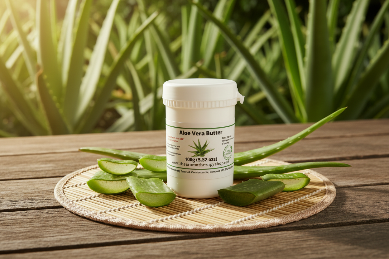 Aloe Vera Butter in outdoor natural organic setting