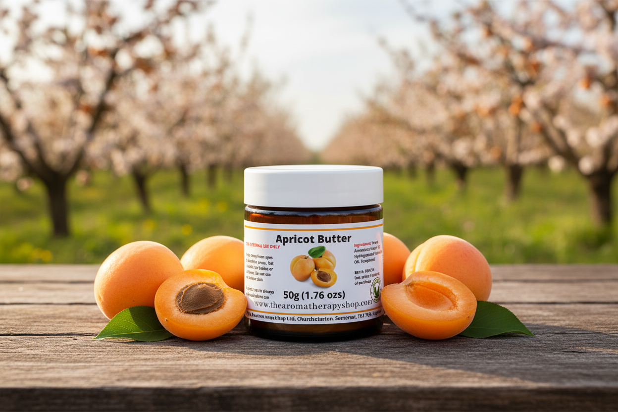 Apricot Butter 50g jar in natural orchard setting