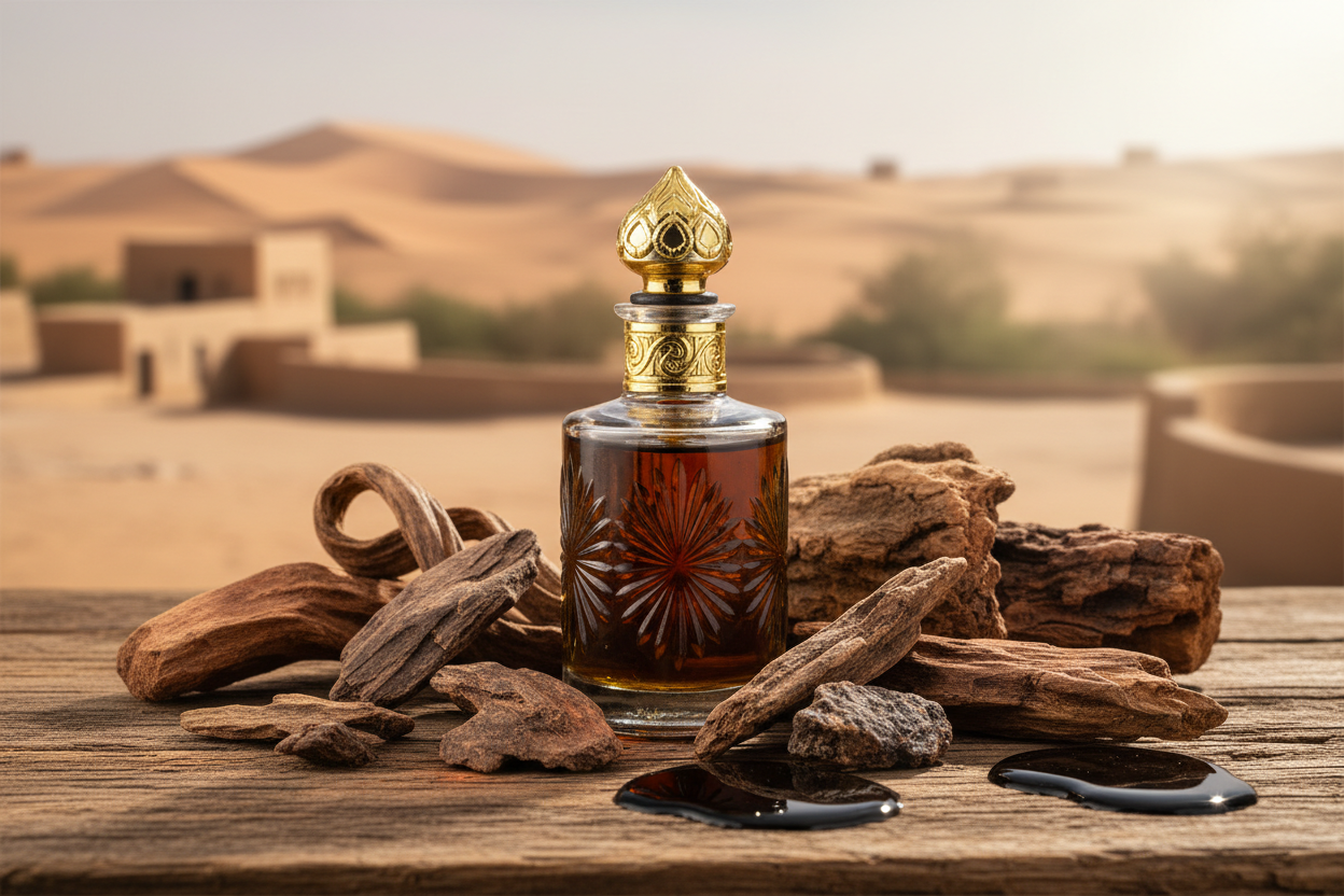Arabian Dehn al Oud outdoor showcase