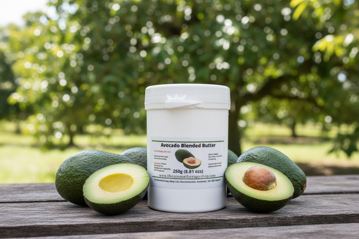 Avocado Blended Butter 250g in natural outdoor setting