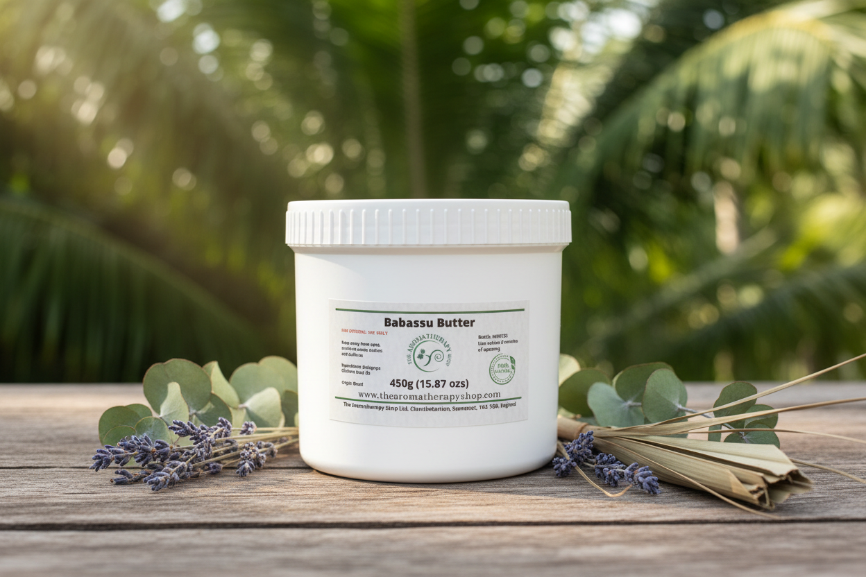 Babassu Butter 450g outdoor product photography - bright with subtle sun rays