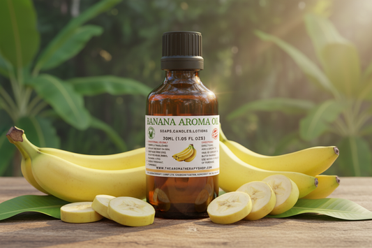 Banana Aroma Oil 30ml Product Photography - Corrected Label Position