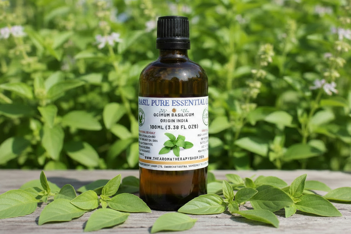 Basil Pure Essential Oil 100ml Showcase