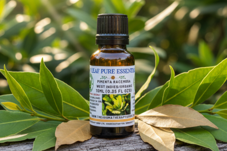 Bay Leaf Pure Essential Oil Outdoor Product Photography