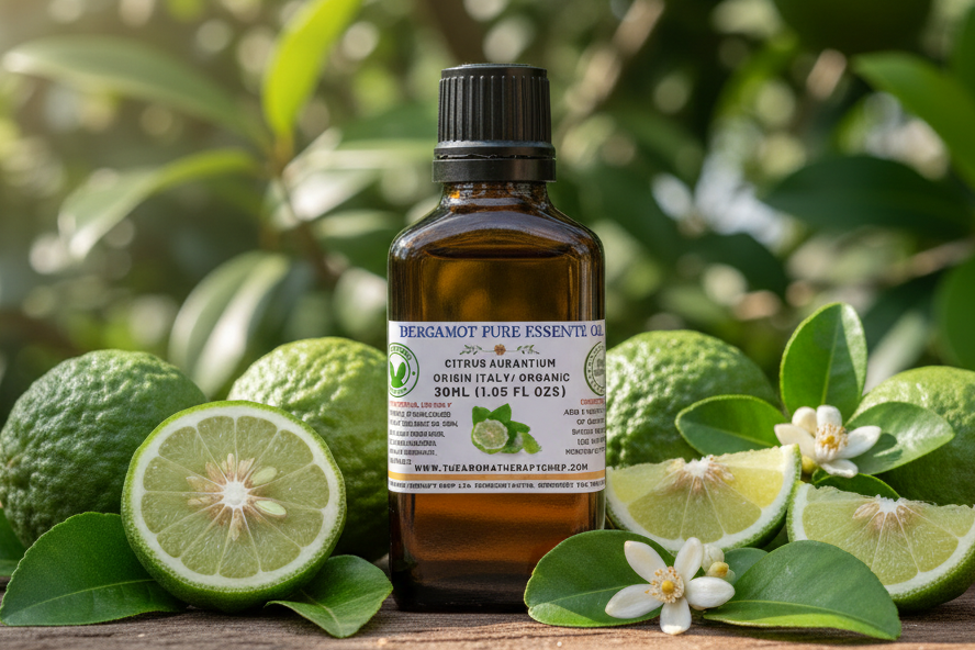 Bergamot FCF Pure Essential Oil 30ml - Matching Benzoin Label