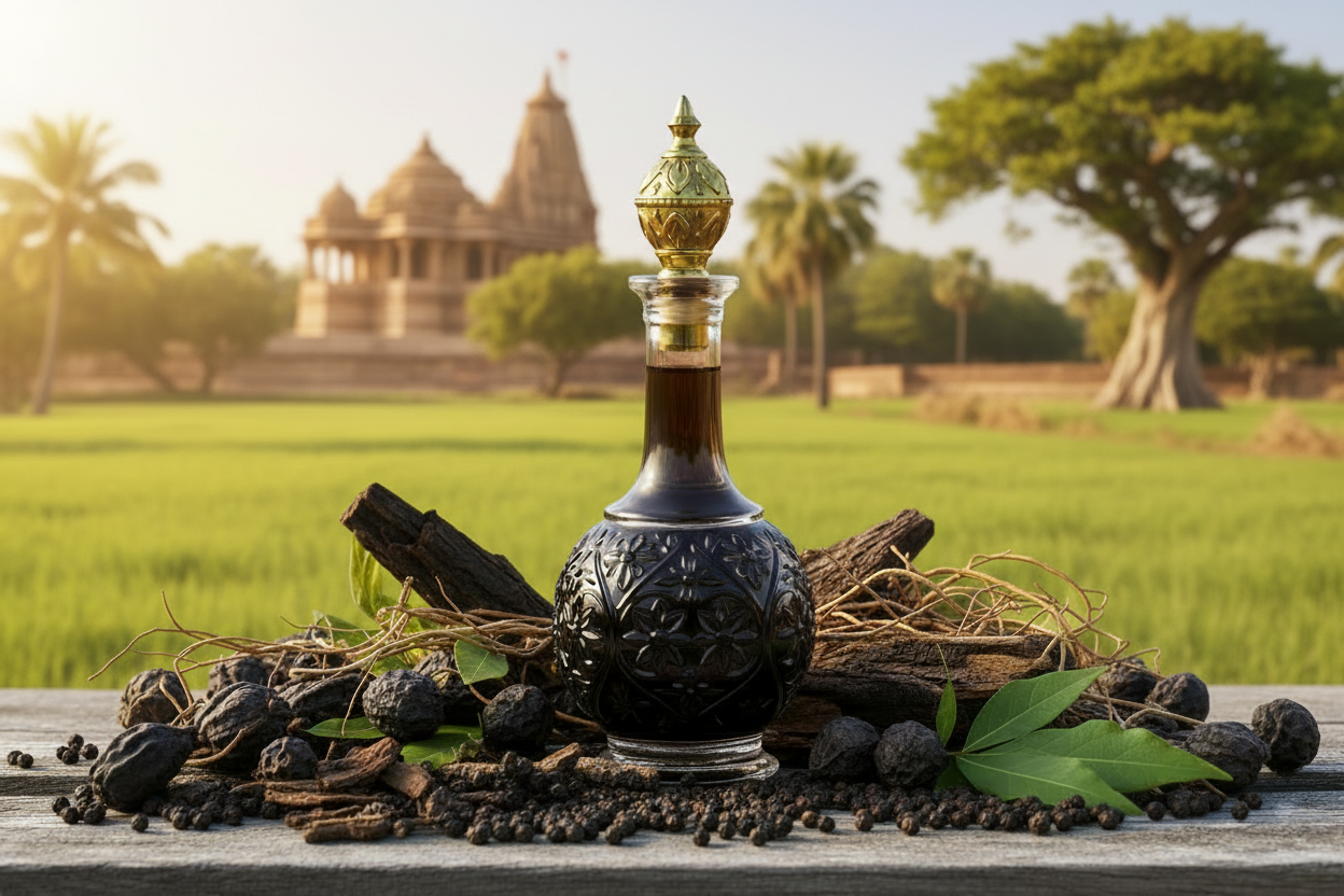 Black Musk Attar - Indian backdrop