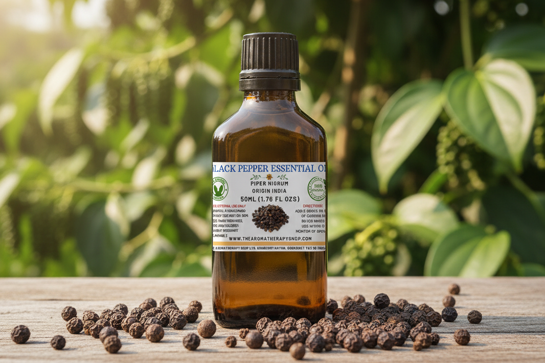 Black Pepper 50ml Essential Oil Outdoor Showcase