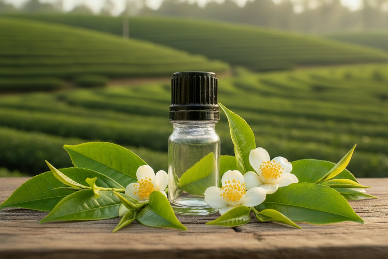 Camellia Sinensis Green Tea — Empty Bottle Scene