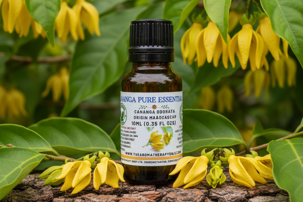 Cananga Pure Essential Oil outdoor product photography