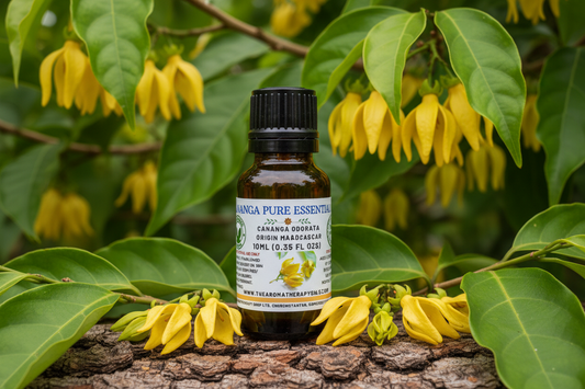 Cananga Pure Essential Oil outdoor product photography