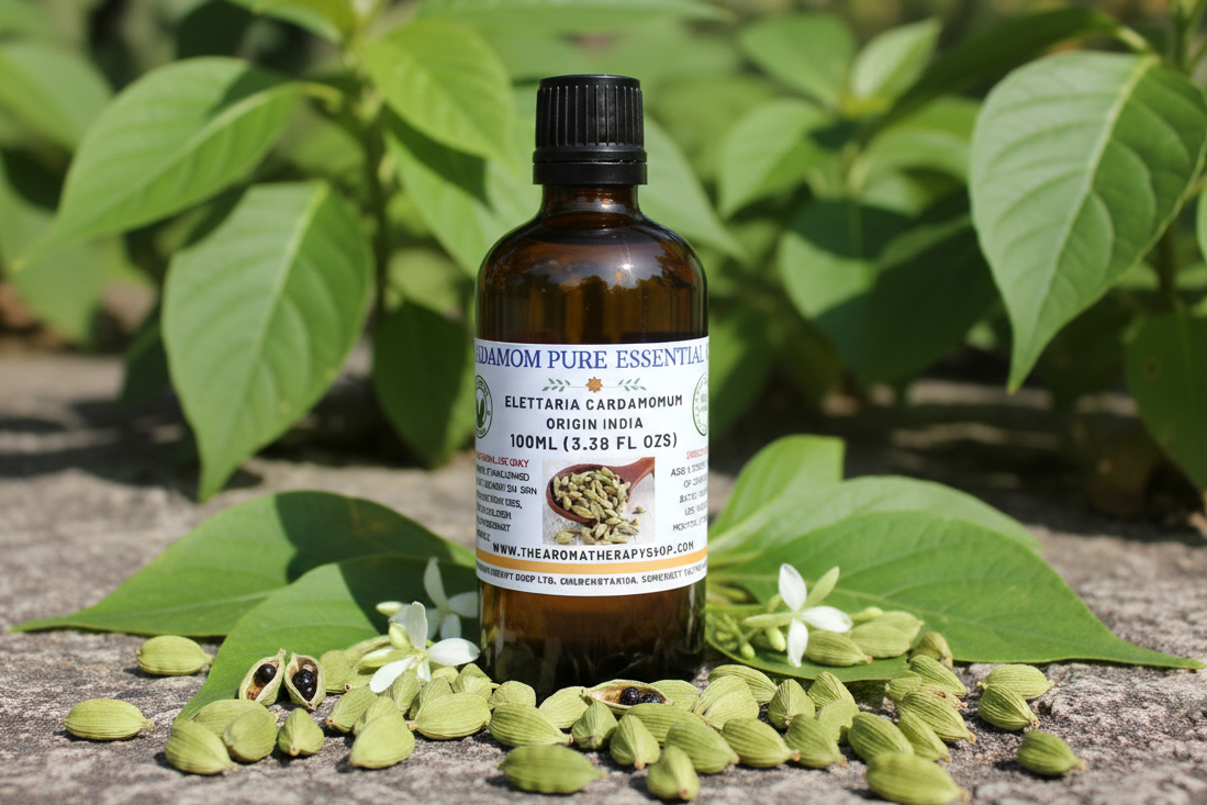 Cardamom 100ml Essential Oil - Exact Label Text