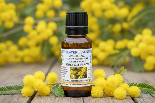 Cassie Flower Essential Oil with more prominent bottle
