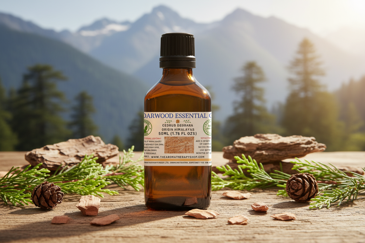 Cedarwood Essential Oil 50ml Product Photography