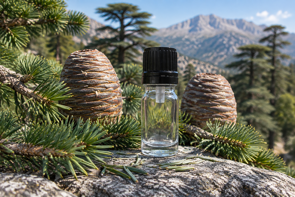Cedrus libani 1ml showcase, Turkish highland background