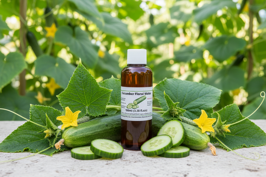 Cucumber Floral Water 100ml with Natural Background