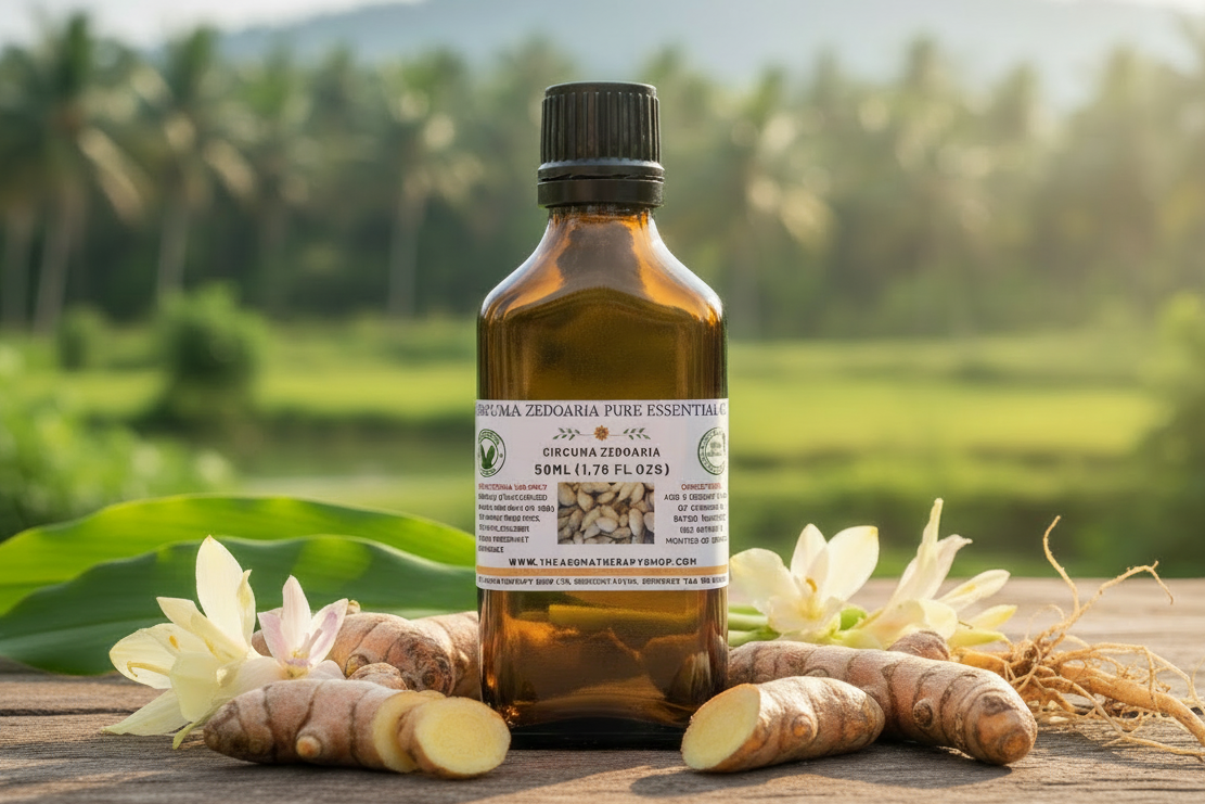Curcuma Zedoaria Essential Oil 50ml Original Background