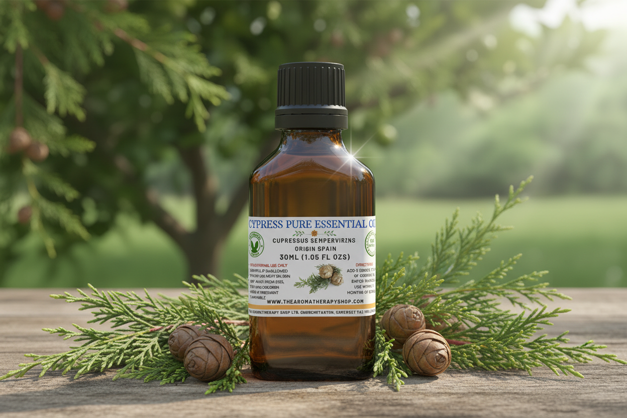 Cypress Essential Oil 30ml Professional Product Photography