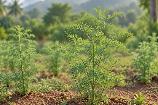 Davana showcase based on the supplied botanical reference in a new natural setting