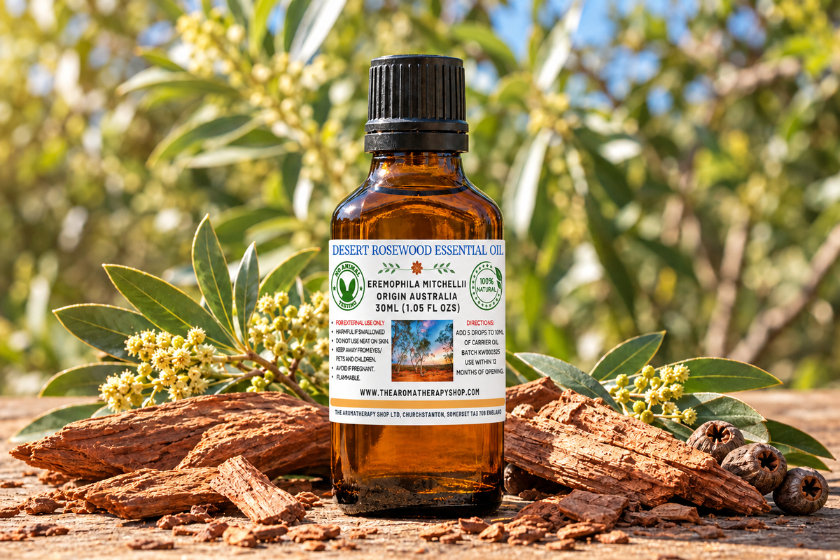 Desert Rosewood 30ml bottle with replacement label