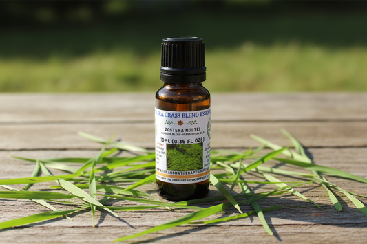 Emerald Sea Grass Blend Essential Oil showcase image - slender bottle