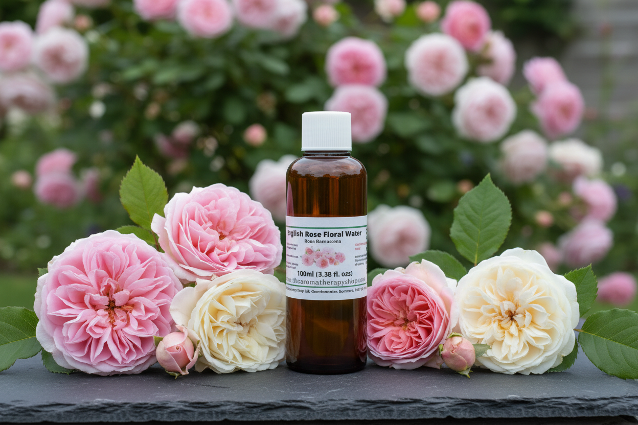 English Rose Floral Water 100ml - Natural English Rose Background