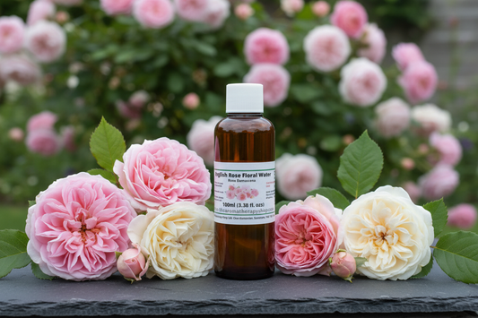 English Rose Floral Water 100ml - Natural English Rose Background