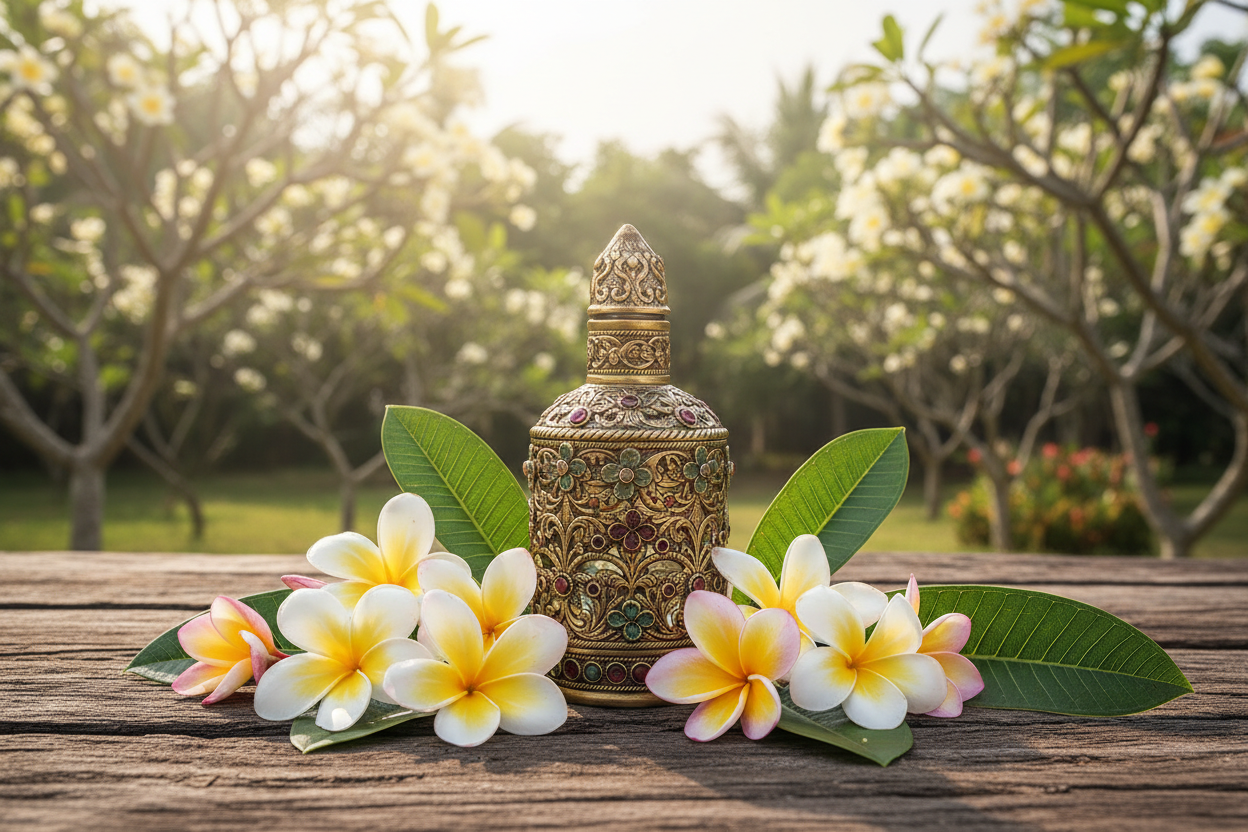 Frangipani Attar Natural Outdoor Showcase