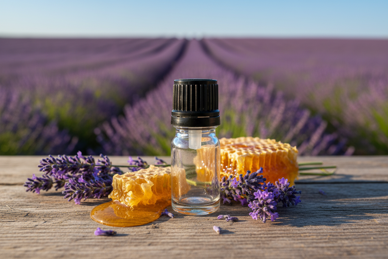 French Honey Lavender Provençal No Bees 1ml Bottle Showcase