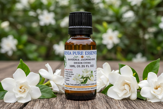 Gardenia Pure Essential Oil outdoor product photography
