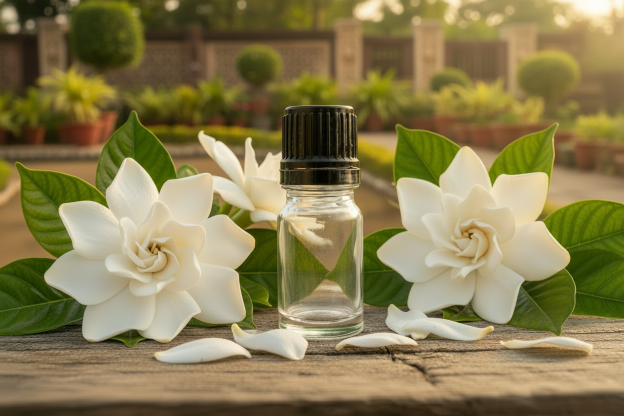 Gardenia Rubiaceae — Indian Garden Background