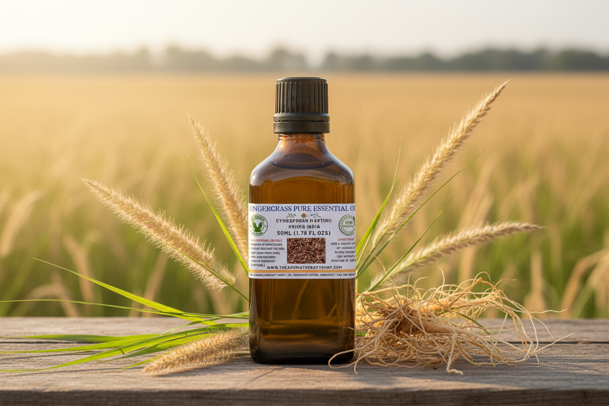 Gingergrass 50ml Essential Oil Product Photography