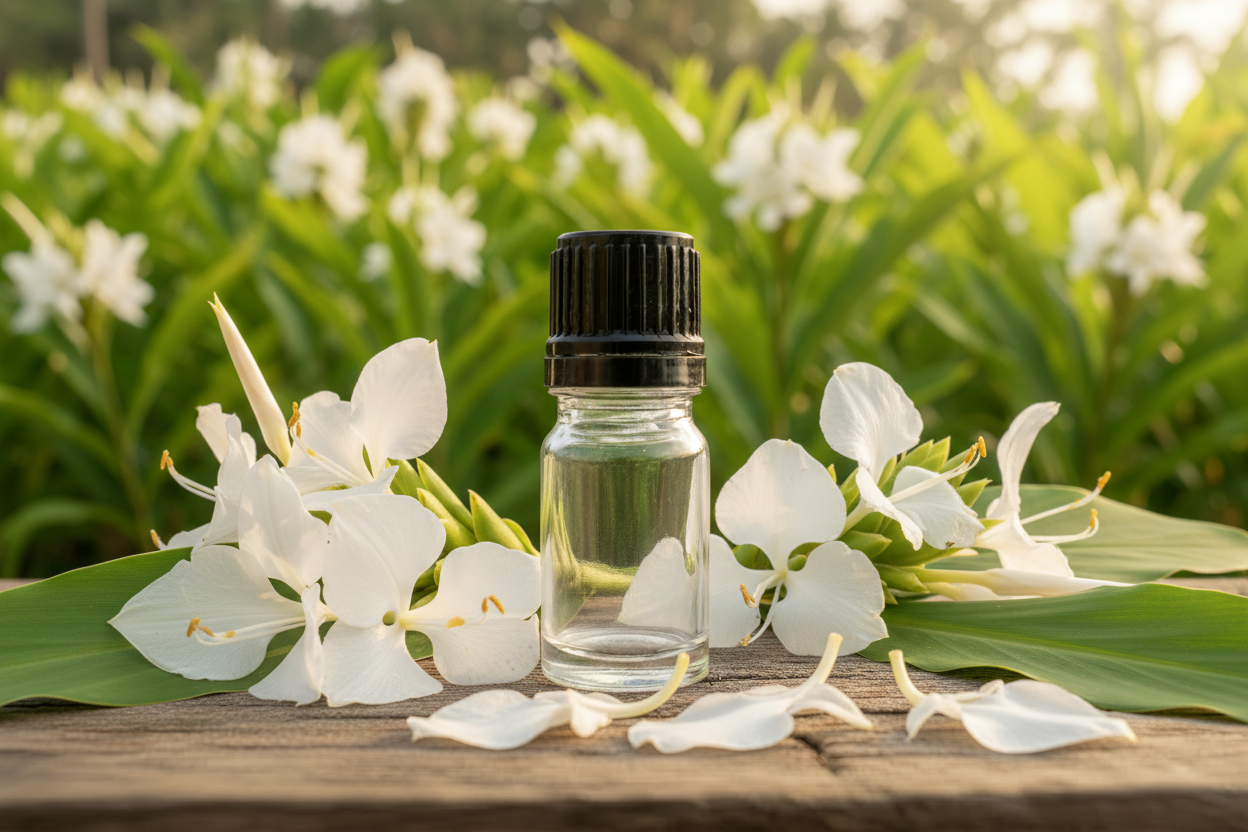 Hedychium Coronarium White — Bottle Scene