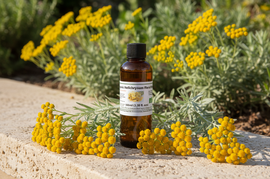 Helichrysum Floral Water 100ml with Natural Background