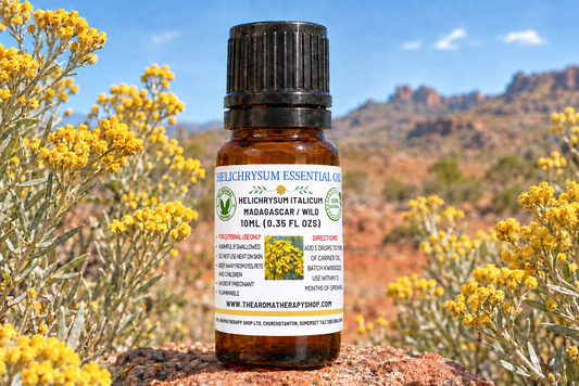 Helichrysum label with tighter spacing