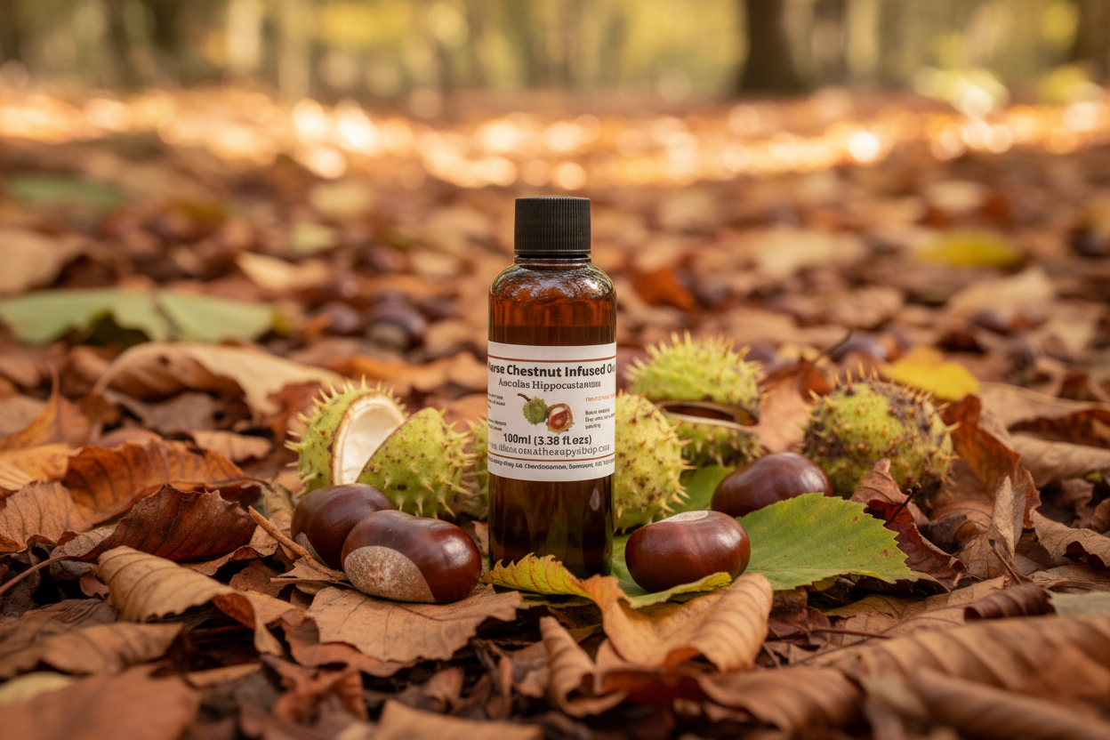 Horse Chestnut Infused Oil with larger bottle