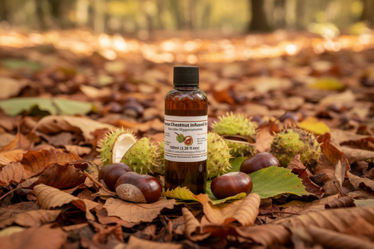 Horse Chestnut Infused Oil with larger bottle